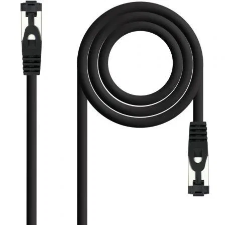CABLE DE RED LATIGUILLO SSTP CAT8.1 AWG26 0.25 M NEGRO NANOCABLE CABLE DE RED LATIGUILLO SSTP CAT8.1 AWG26 0.25 M NEGRO NANOCABLE